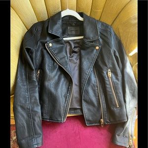 Blank NYC Faux Leather Jacket w/ Gold Hardware
